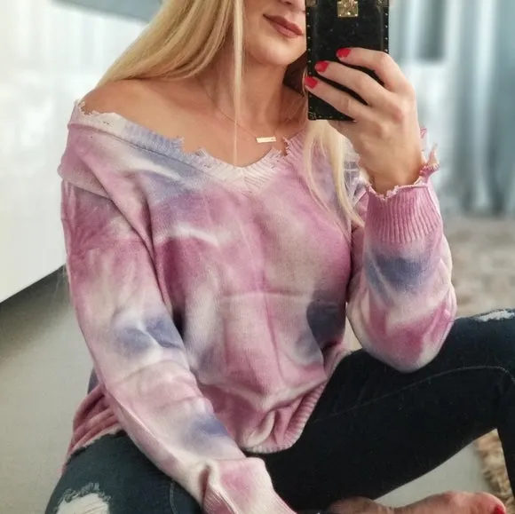 Tie Dye Sweater Top