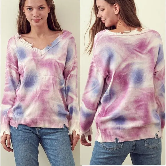 Tie Dye Sweater Top