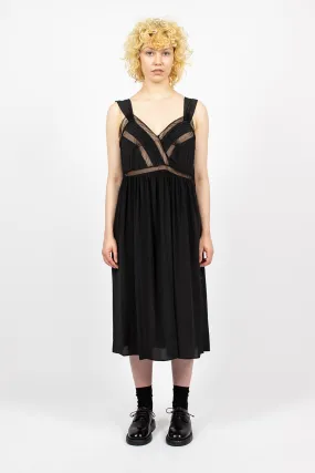 Tie Slip Dress Black