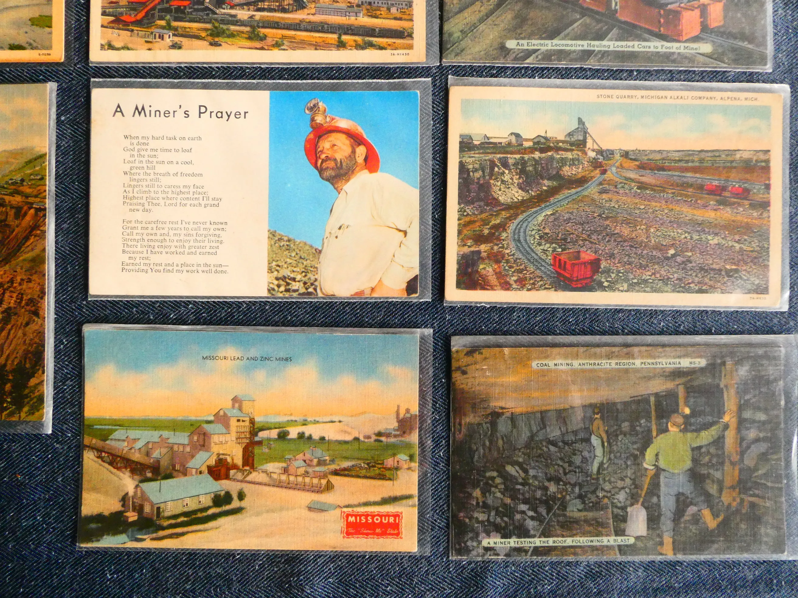 Vintage Mining Postcards - Lot of 8