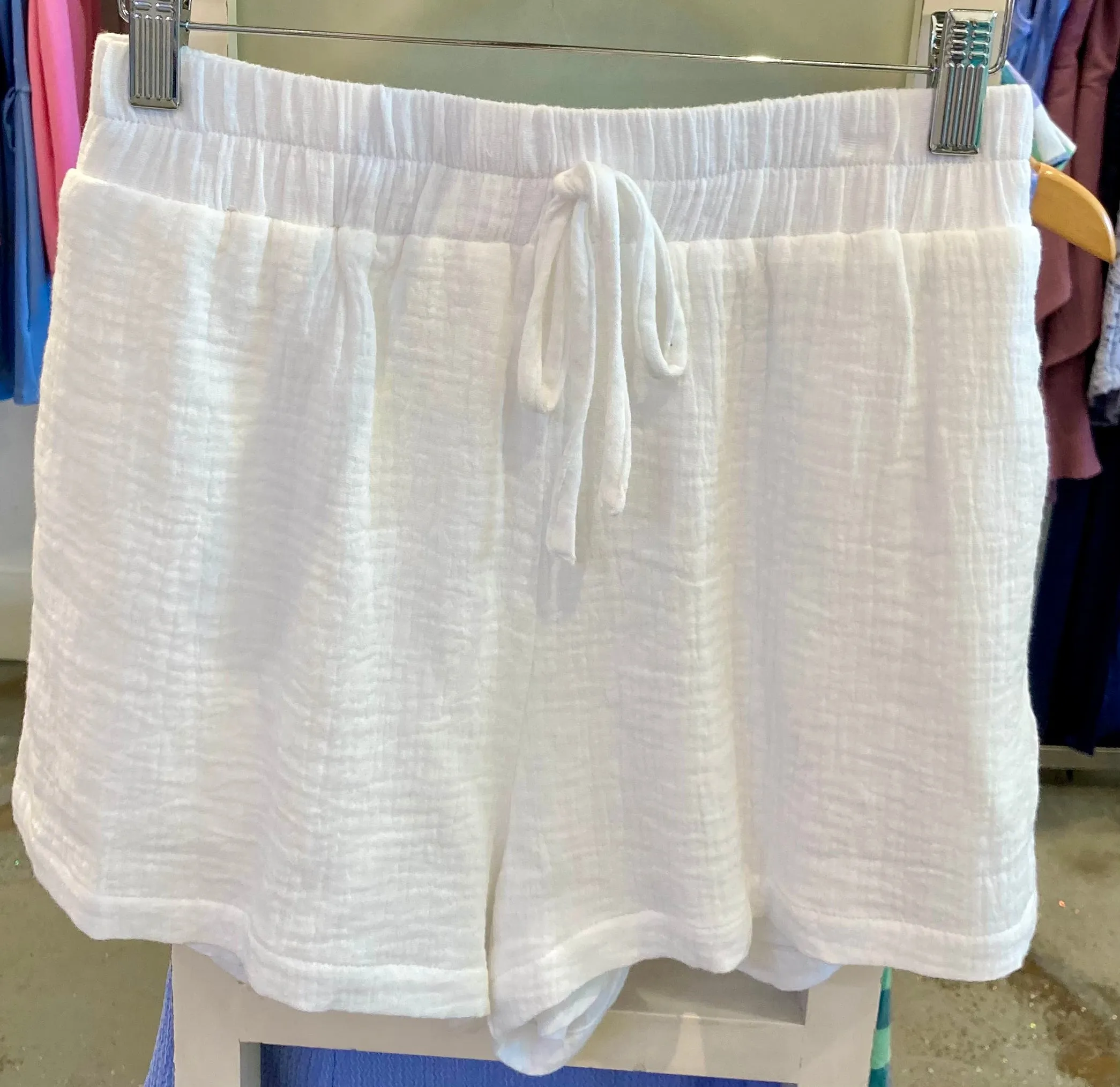 White cotton shorts