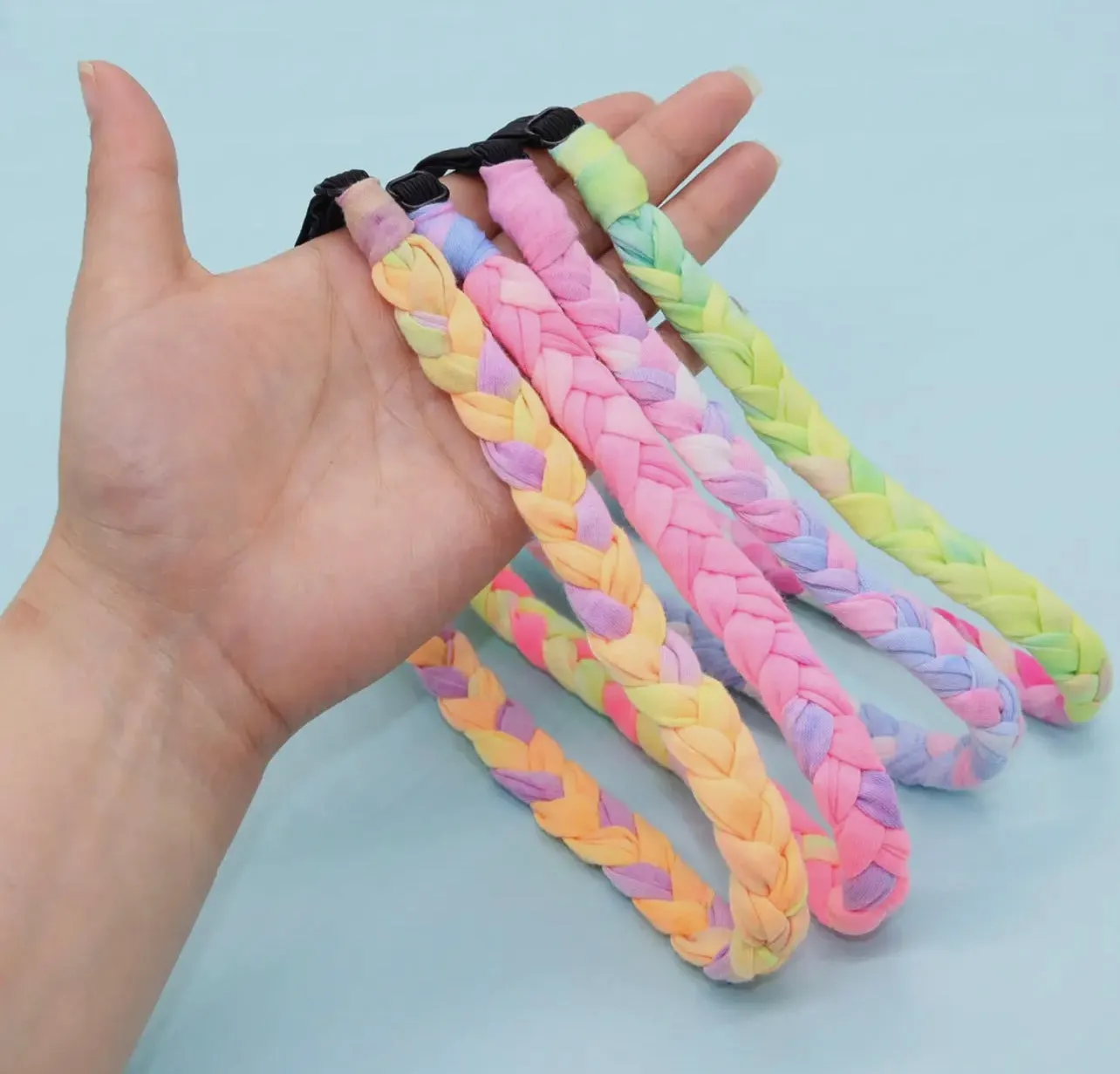 Wild Braided Tie Dye 4 Pack Headband Set