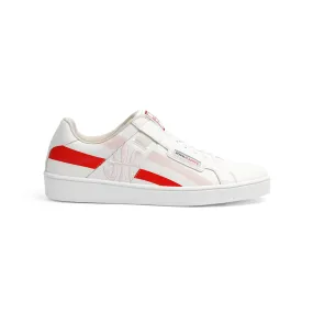 Women's Icon Cross White Red Pink Leather Sneakers 92993-011