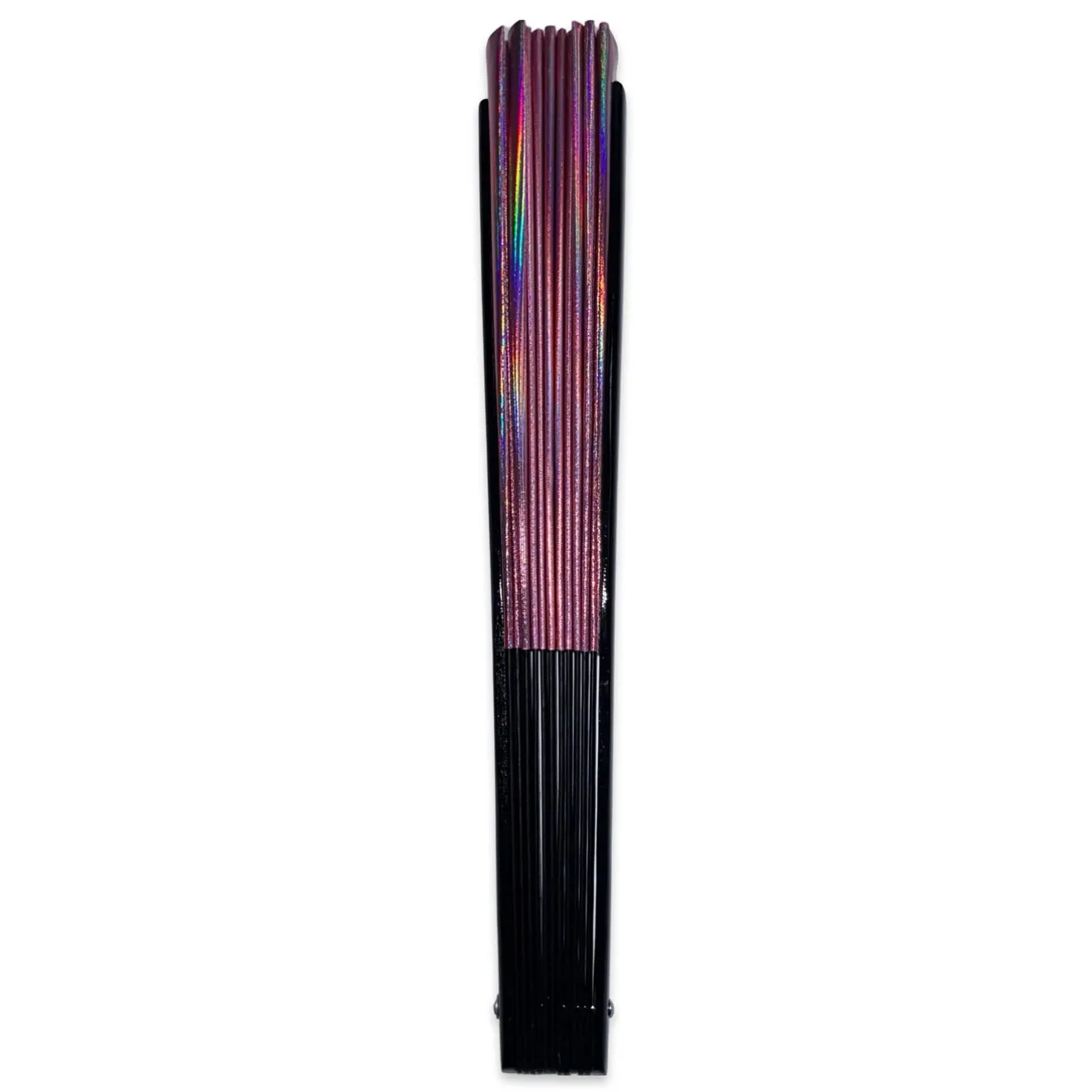 XL Foldable Hand Fan - Galaxy Range, Aurora Iridescent Metallic Pink