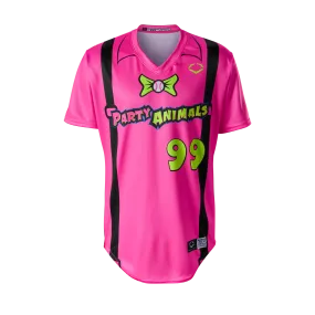 YOUTH Party Animals EvoShield Short Sleeve Jersey - Pink Suspenders